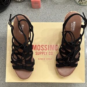 Mossimo Supply Co. Black Strappy Sandals